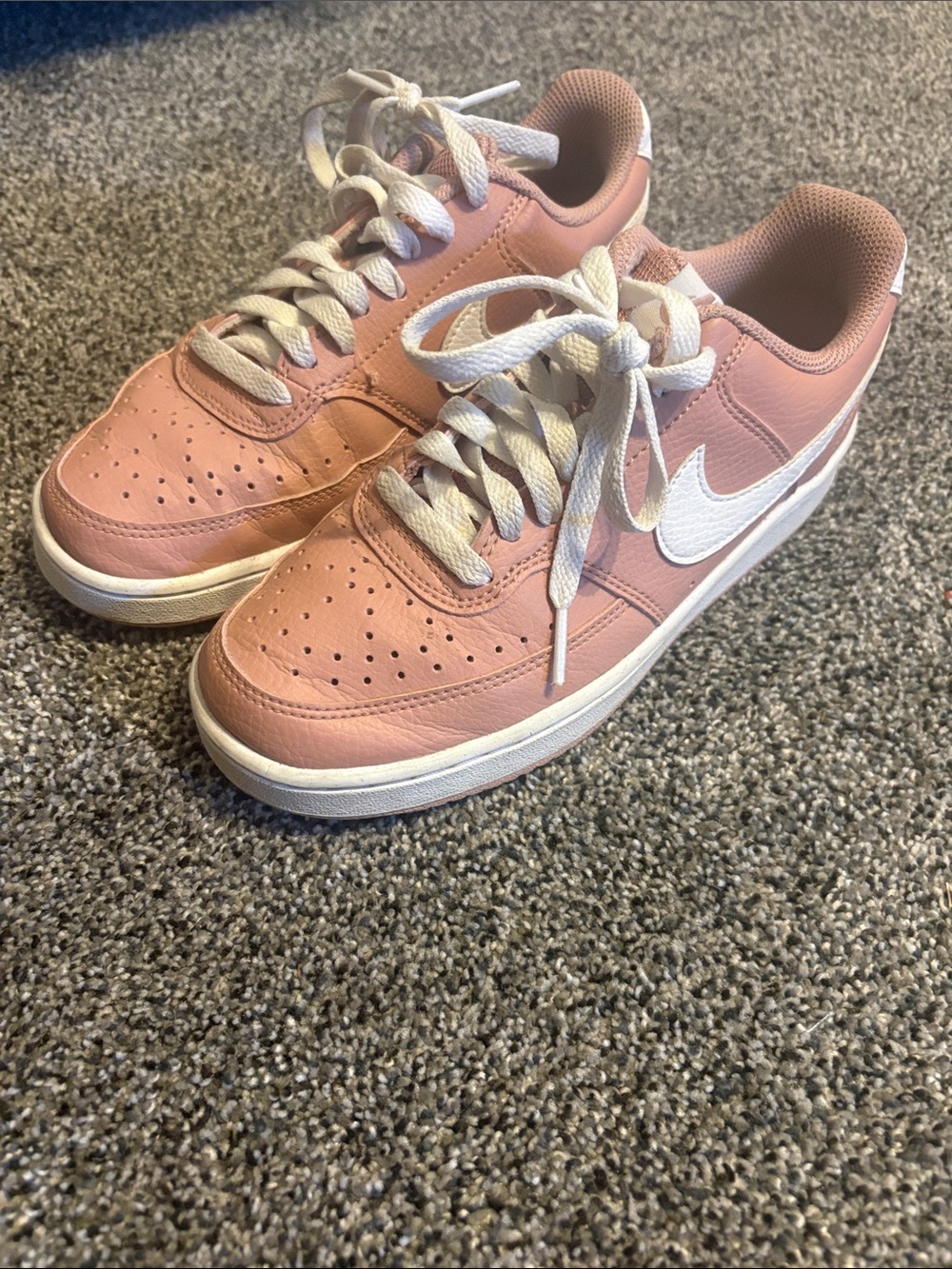 Nike Court Vision Low Pink White Sneakers Women’s Size 6 DH3158-600